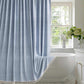 Solid Color Minimalist Tassel Shower Curtain - Blue - 72"W x 78"L - image 2