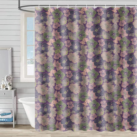 Peach Blossom Print Shower Curtain - 90"W x 71"L - image 0