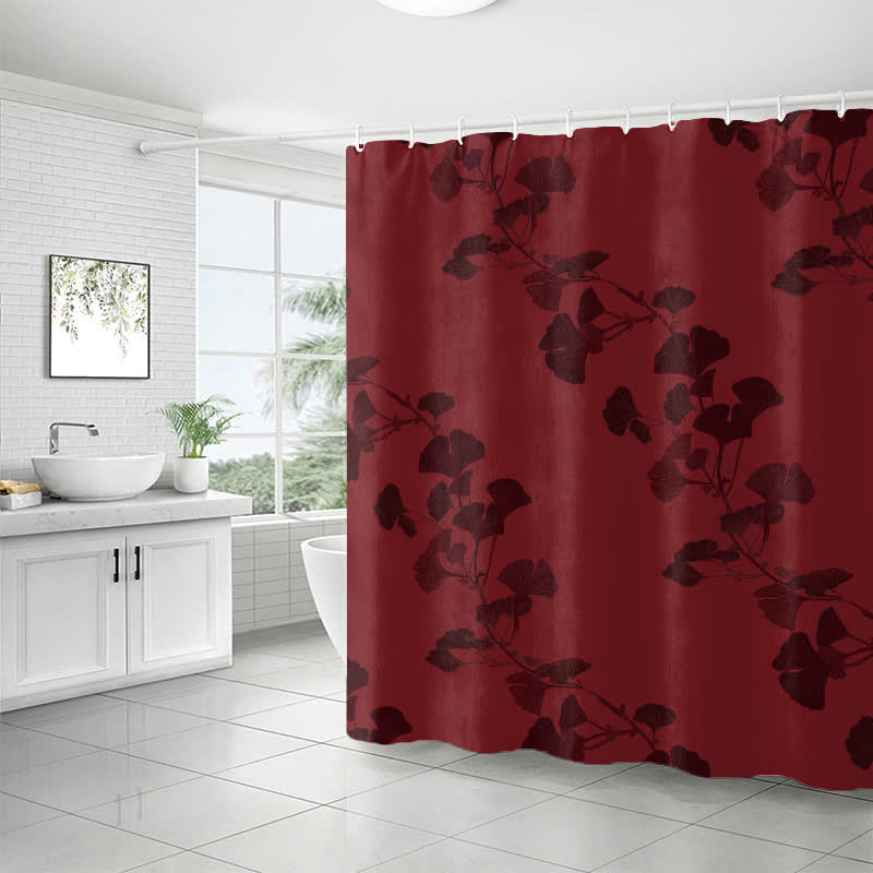 Ginkgo Leaf Print Shower Curtain - image 5