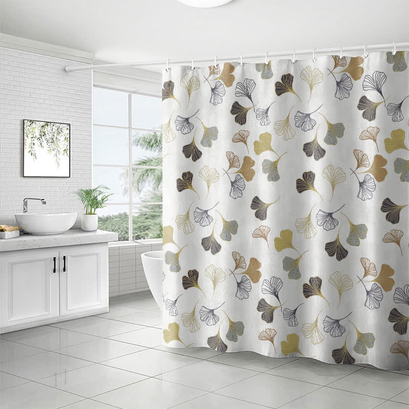 Elegant Ginkgo Leaf Shower Curtain - image 5