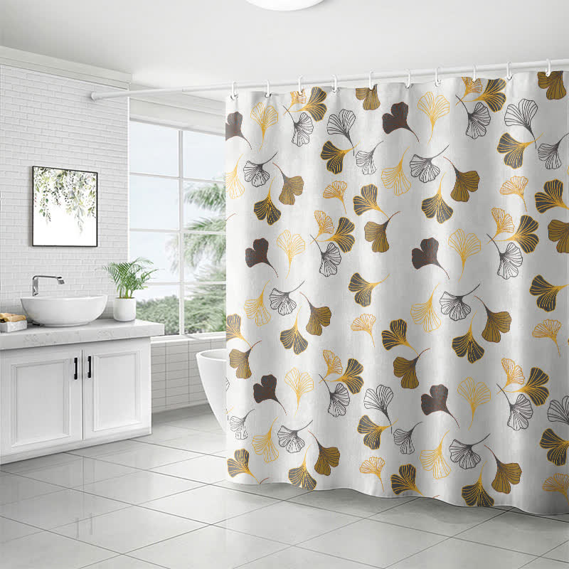 Elegant Ginkgo Leaf Shower Curtain - image 7