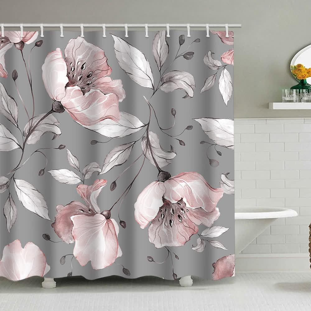 Luxurious Flowers Print Shower Curtain - C - 71"W x 90"L - image 2