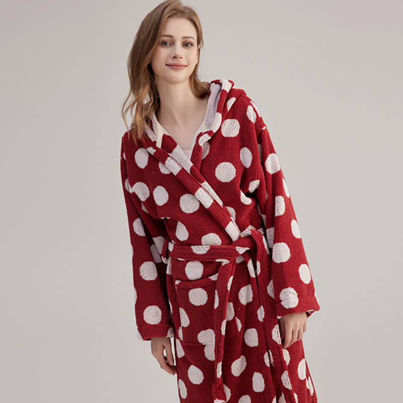 Matching Family Polka Dot Hooded Cotton Robe - image 6