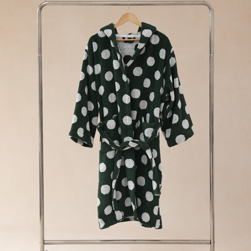 Matching Family Polka Dot Hooded Cotton Robe - image 25