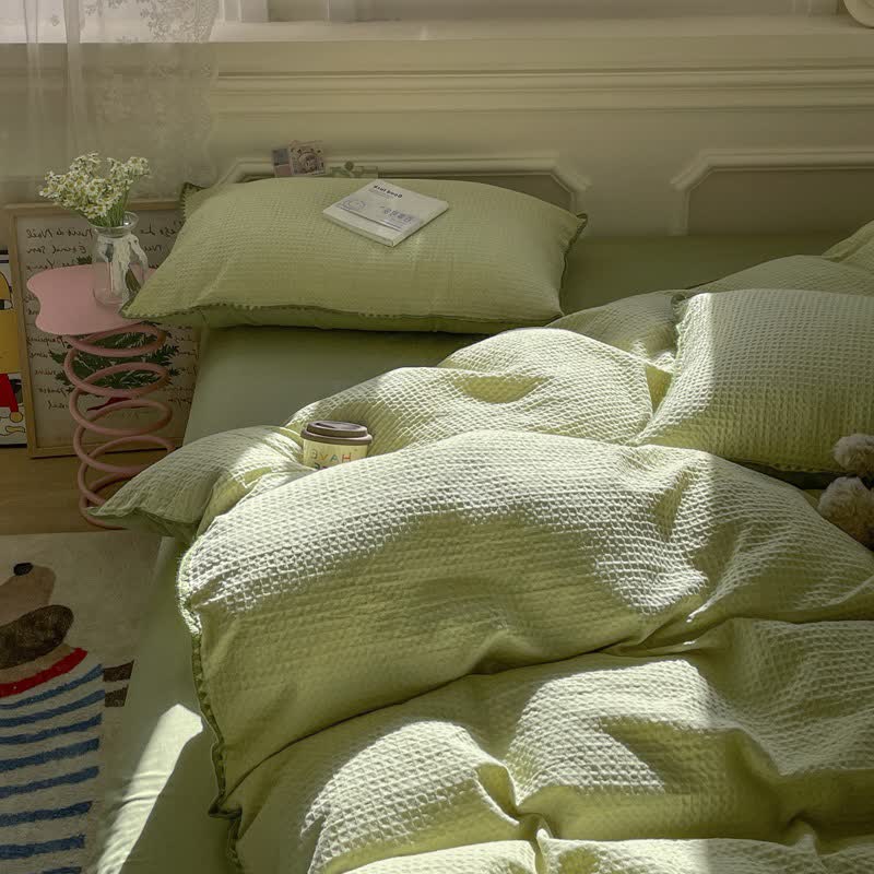 Waffle Textured Pure Cotton Bedding - image 4