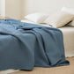 Solid Waffle Cotton Gauze Blanket - Blue - 79"W x 90"L - image 5