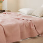 Solid Waffle Cotton Gauze Blanket - Light Pink - 79"W x 90"L - image 12