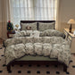 Vintage Floral Ruffled Cotton Bedding Set - image 1
