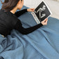 Solid Waffle Cotton Gauze Blanket - image 8
