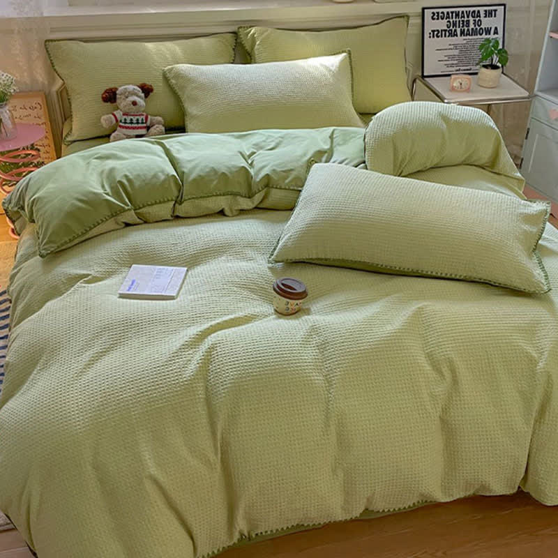 Waffle Textured Pure Cotton Bedding - image 1