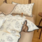 Line-Art Floral Brushed Cotton Bedding Set - image 1
