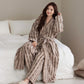 Unisex Luxury Line-Art Plush Robe - image 1