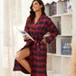 Classic Plaid Brushed Lounge Robe - image 4