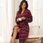 Classic Plaid Brushed Lounge Robe - image 2