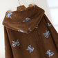 Bow Pattern Plush Hooded Robe - image 3