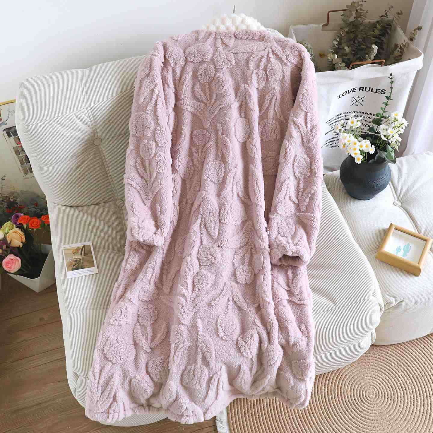 Tulip Textured Plush Button Nightgown - image 5