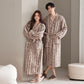 Unisex Luxury Line-Art Plush Robe - image 2