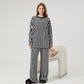 Vertical Striped Plush Loungewear Set - image 1