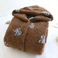 Bow Pattern Plush Hooded Robe - image 1