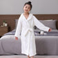 Solid Cotton Gauze Hooded Child Bathrobe - image 7