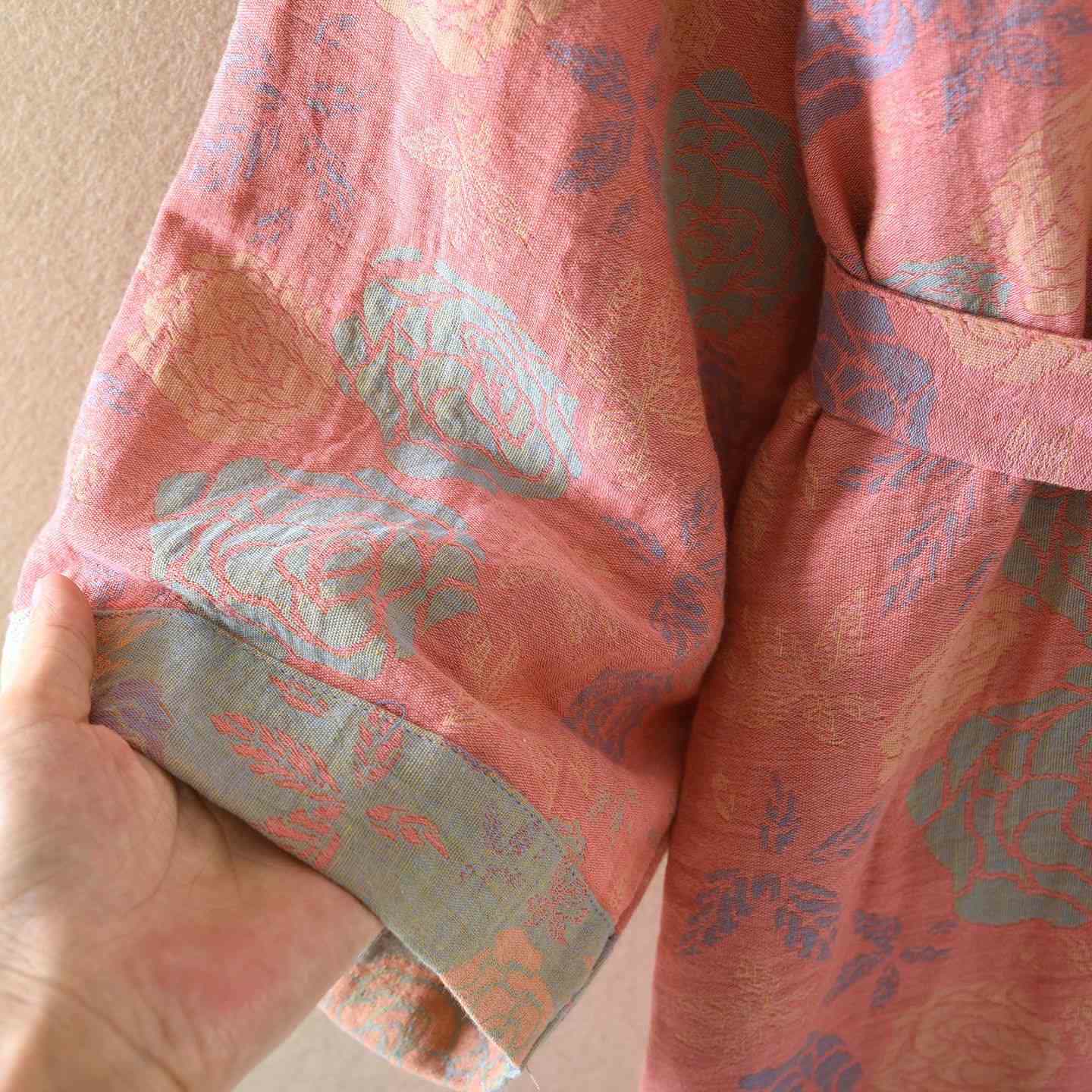 Romantic Rose Cotton Gauze Kimono Robe - image 7