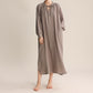 Solid V-neck Bow-Tie Cotton Nightdress - image 8