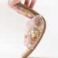 Floral Embroidered Linen House Slippers - image 5