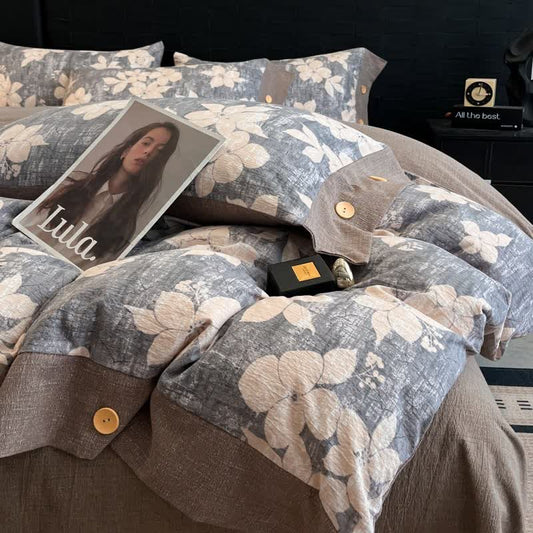 Lily Linen Button Bedding Set (4PCS) - image 1