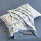 Blue Floral Linen Button Bedding Set (4PCS) - image 5