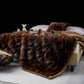 Modern Luxury Faux Fur Throw Blanket - Coffee - Queen - image 2