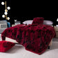 Modern Luxury Faux Fur Throw Blanket - Red - Queen - image 1