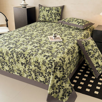 Vintage Leaf Brushed Cotton Sheet Bedspread - 2PCS Pillowcases - 19" x 29" - image 0