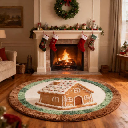 Charming Little House Round Rug - 55" x 55" - image 0