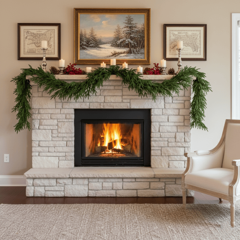 Ownkoti Faux Norfolk Pine Garland Christmas Decor - image 2