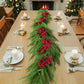 Ownkoti Faux Norfolk Pine Red Berry Christmas Garland - image 2