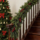Ownkoti Faux Cedar Pine Christmas Garland with Red Berries - image 1