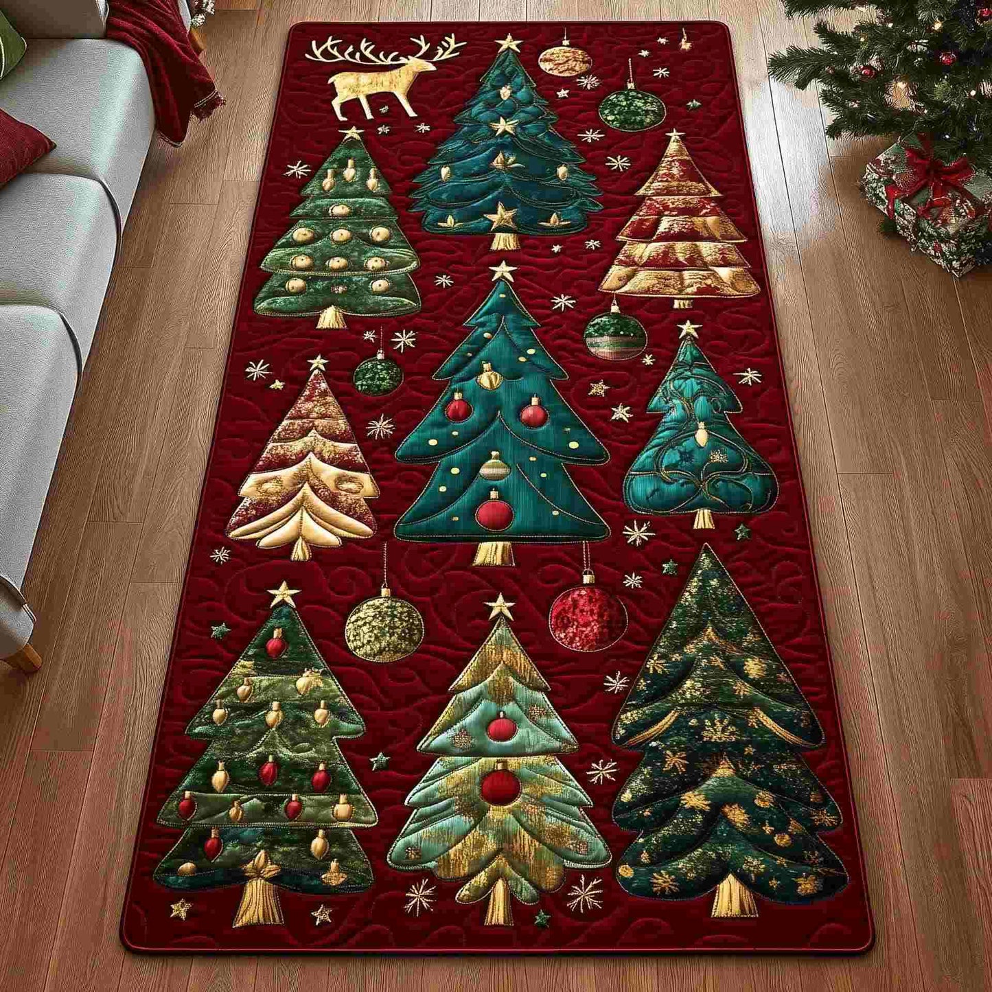 Christmas Tree Inspired Decorative Rug - A - 23" x 79" - image 0