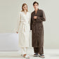 Couple Matching Solid Color Bathrobe Pants Set - image 1