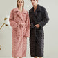 Unisex Solid Wavy Textured Bathrobe - image 0