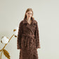 Unisex Solid Wavy Textured Bathrobe - Coffee - XL - image 7
