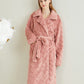 Unisex Solid Wavy Textured Bathrobe - image 10