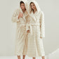 Unisex Wavy Textured Hooded Bathrobe - image 1