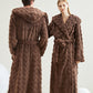Unisex Wavy Textured Hooded Bathrobe - image 3