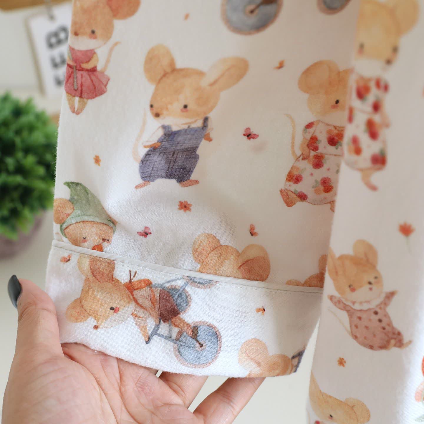 Cartoon Animal Brushed Cotton Loungewear Set - image 7