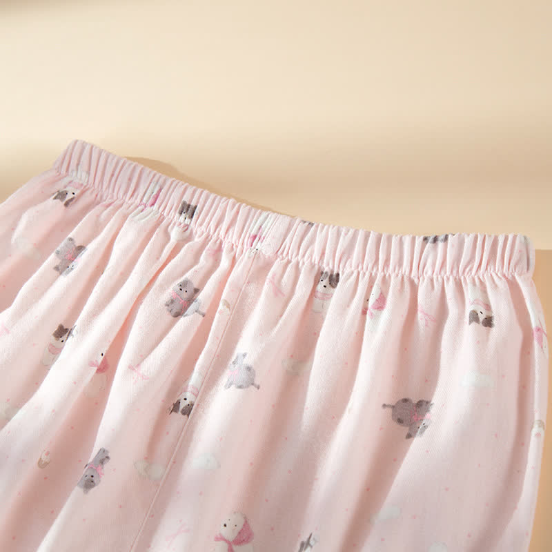 Cute Dog Cat Brushed Cotton Loungewear Set - image 6