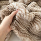 Faux Fur Wavy Jacquard Plush Blanket - image 11