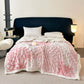 Floral-inspired Jacquard Sherpa Blanket - Pink - Queen - image 15