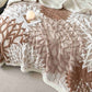 Floral-inspired Jacquard Sherpa Blanket - image 7
