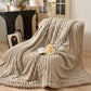 Modern Striped Warm Throw Blanket - Khaki - Queen - image 8