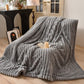 Modern Striped Warm Throw Blanket - Gray - Queen - image 14